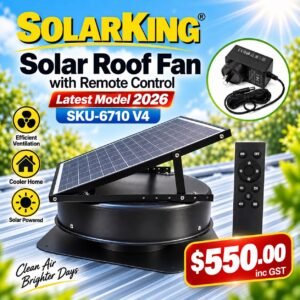 1 x SolarKing Wireless Solar Roof Ventilation Fan V4 (6710)–320mm